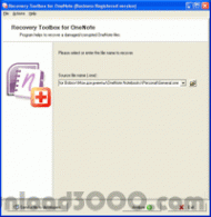 Recovery Toolbox for OneNote screenshot